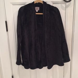 Ugg super soft & fuzzy open black cardigan/sweater